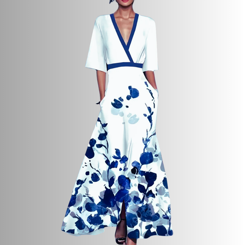 Elisa™ | Elegante abito avvolgente floreale